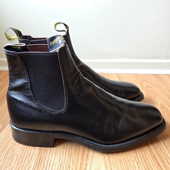 R.M. Williams Comfort Craftsman Men's Black Yearling Leather Ankle Boots Sz US 8 - Picture 11 of 16